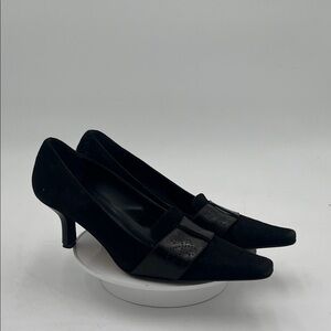 Vintage Bellofatto Black Pointed Toe Pumps Women’s Size 6 Made in Italy
